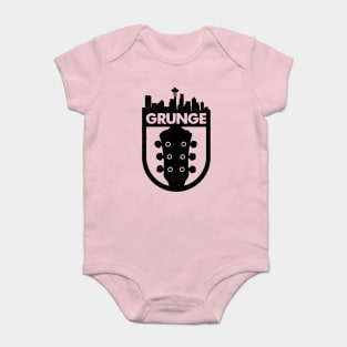 Grunge Music - Seattle Skyline Baby Bodysuit